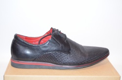 Туфлі чоловічі Tezoro 11084-2 чорні шкіра на шнурках