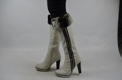 Чоботи жіночі зимові Mallanee 110 білі шкіра каблук (останній 40 розмір)