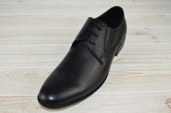 Туфли мужские Megapolis 11182 чёрные кожа на шнурках