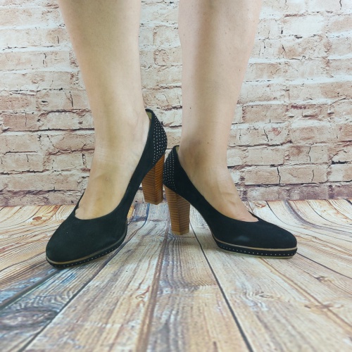 туфлі жіночі чорні замша It Girl 1155 , останній 40 розмір