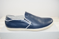Туфли-мокасины мужские Comfortime 12085 синие кожа на резинках (последний 43 размер)
