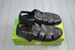 Мужские сандали Megapolis 12199 чёрные кожа, последний 45 размер
