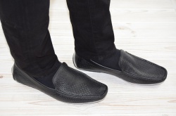 Туфлі-мокасини чоловічі Comfortime 12221 чорні шкіра, розміри 40,42