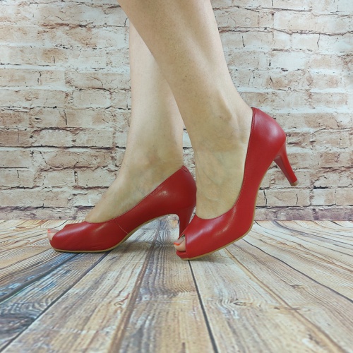 туфлі жіночі червоні шкіра It Girl 13-154-181, останній 36 розмір