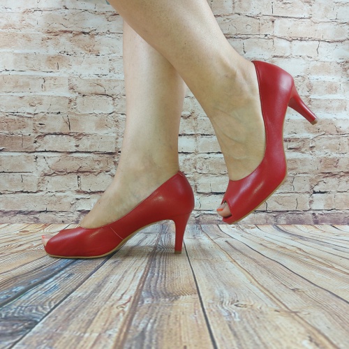 Туфли женские красные кожа It Girl 13-154-181, последний 36 размер