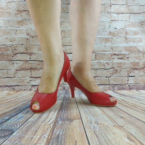 Туфли женские красные кожа It Girl 13-154-181, последний 36 размер