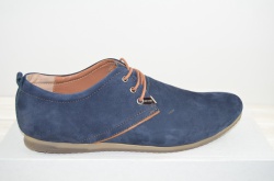 Туфлі чоловічі Affinity 1405-229 сині нубук розміри 44,45