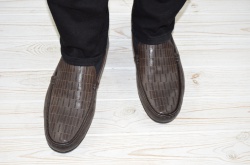 Туфли-мокасины мужские EGO LINE 14259 чёрные кожа