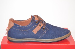 Туфлі-мокасини чоловічі Konors 1433-1-32-49 сині нубук