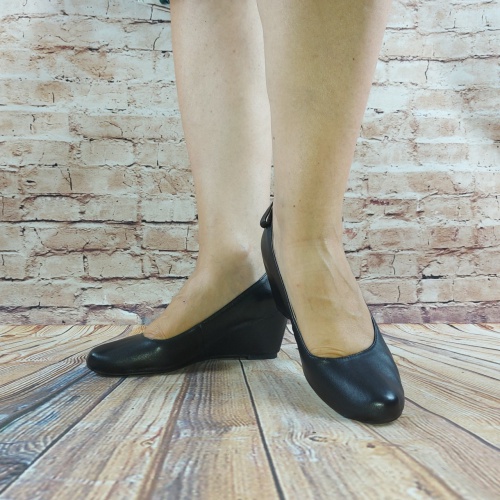 Туфли женские чёрные кожа Blizzarini 1526-6713-915, последний 36 размер