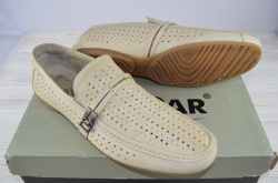 Туфли мужские Kadar 1542 белые кожа на резинках размеры 44,45