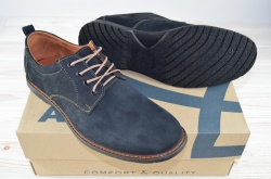 Туфлі чоловічі Affinity 1585-22 сині нубук, останній розмір 45