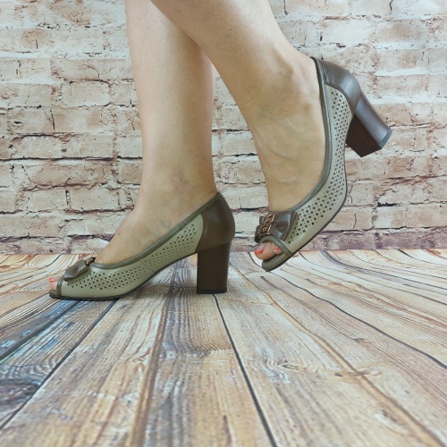 Туфлі жіночі коричневі шкіра Clotilde 160-337, останній 36 розмір