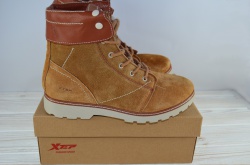 Кроссовки-ботинки спортивные подростковые X-TEP 170303 бежевые замша