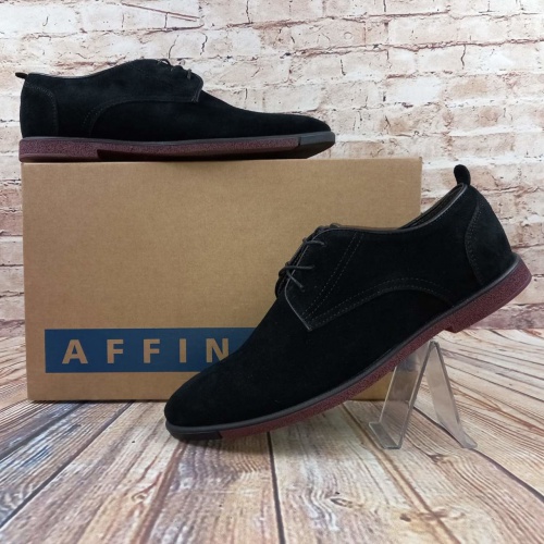 Туфли мужские Affinity 1714-31 чёрные замша на шнурках, размеры 42,44