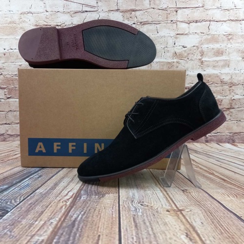 Туфли мужские Affinity 1714-31 чёрные замша на шнурках, размеры 42,44