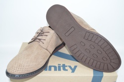 Туфли мужские Affinity 1717-260 бежевые нубук на шнурках, последний 40 размер