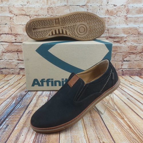 Туфлі чоловічі Affinity 1727-21 чорні нубук, останній 40 розмір