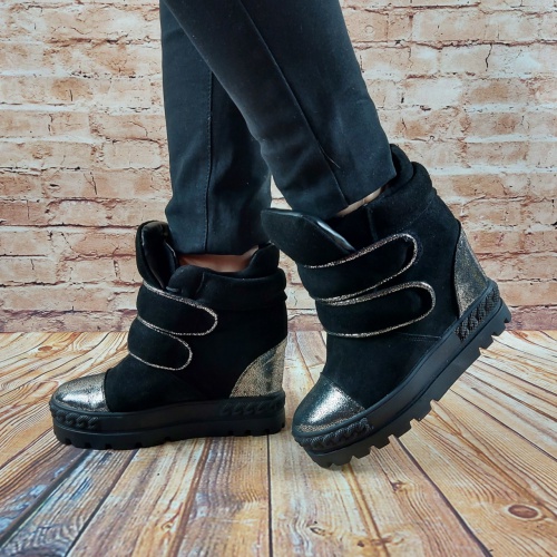 Ботинки женские демисезонные Terra Grande 17411 чёрные замша, последний 39 размер
