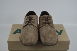 Туфлі чоловічі Affinity 1805-260 бежеві нубук на шнурках