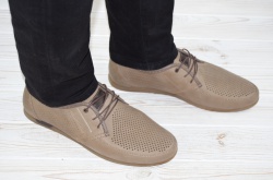 Туфли мужские Affinity  1829-170 коричневые нубук на шнурках (последний 41 размер)