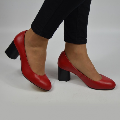 Туфли женские AURIS 1950-1 красные кожа