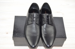 Туфлі чоловічі Miratti 205162-8 чорні шкіра на шнурках (останній 43 розмір)