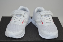 Кросівки дитячі шнурок + липучка текстиль білі Djong-golf 2428-7
