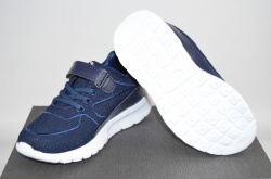 Кросівки дитячі шнурок + липучка текстиль сині Djong-golf 2432-1