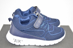 Кросівки дитячі шнурок + липучка текстиль сині Djong-golf 2432-1