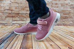 Кросівки дитячі шнурок + липучка текстиль рожеві Djong-golf 2432-8