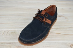 Туфлі чоловічі Konors 265-3-49 сині нубук на шнурках (останній 45 розмір)