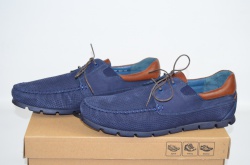 Туфли-мокасины мужские Kadar 2796427 синие нубук на шнурках