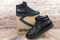 Ботинки мужские зимние Affinity 2947-11 чёрные кожаные