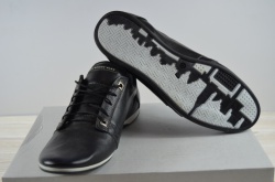 Туфли мужские Флекс 30201 чёрные кожа на шнурках (последний 41 размер)