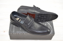 Туфлі чоловічі Vito Rossi 312119 чорні шкіра на гумках (останній 44 розмір)