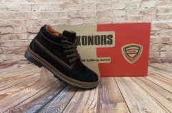 Ботинки подростковые зимние Konors 368-3-3-19 чёрные нубук