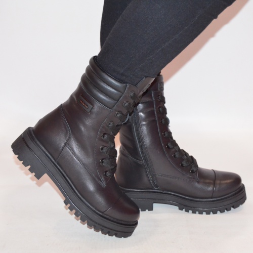 Ботинки женские зимние Carlo Pachini 4-4606-20-11 чёрные кожаные, последний 37 размер
