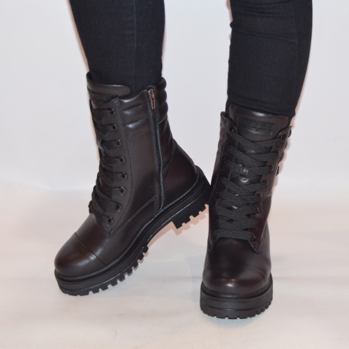 Ботинки женские зимние Carlo Pachini 4-4606-20-11 чёрные кожаные, последний 37 размер
