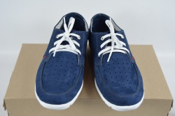 Туфли-мокасины мужские Vitex 50106 синие нубук на шнурках, размеры 41,44