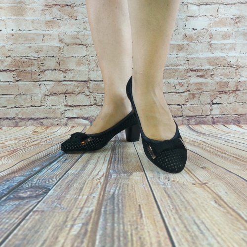 Туфлі жіночі чорні замша Blizzarini 506-5-601, останній 37 розмір