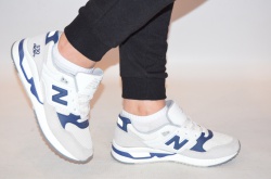 Кросівки підліткові унісекс New Balance 530-1 (репліка) білі текстиль