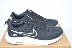 Кросівки чоловічі Nike 573-4 (репліка) чорні текстиль