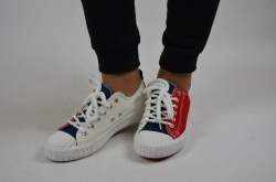 Кросівки кеди підліткові унісекс Comfort-baby 6-31 біло-червоні текстиль