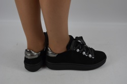 Туфлі жіночі Eclipse 626-8 чорні замша на платформі розміри 36,38