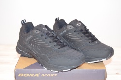 Кросівки чоловічі BONA 718Д чорні нубук