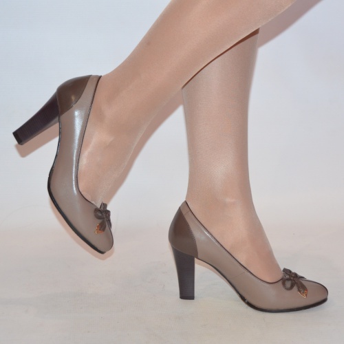 Туфли женские it Girl 7236-20 коричневые кожа каблук, последний 37 размер