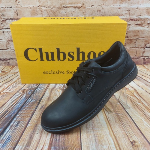 Туфли мужские ClubShoes 76-1 чёрные кожа на шнурках