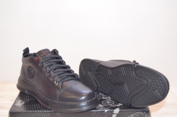 Ботинки мужские демисезонные Detta Studio 845 чёрные кожаные, размеры 43,45
