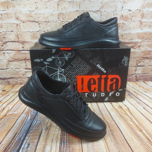Туфлі чоловічі Detta Studio 850 чорні шкіряні